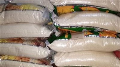 ضبط 10 أطنان أرز أبيض مجهول المصدر بالشرقية