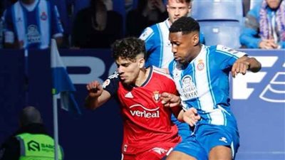 تعادل أوساسونا وإسبانيول 1-1 بالليجا الإسبانية