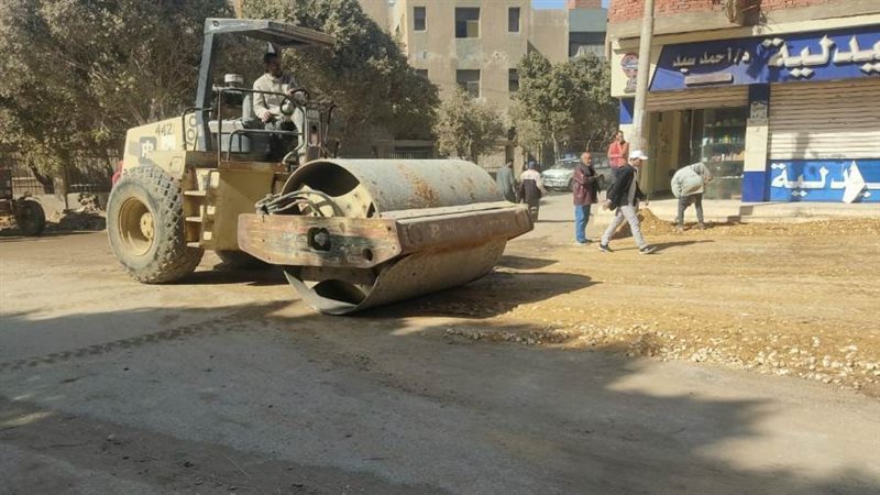 رصف الطرق ببنى سويف