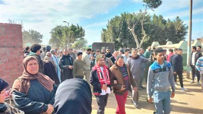 تشييع جثمان طالب بالشرقية مات أثناء لعب كرة القدم 