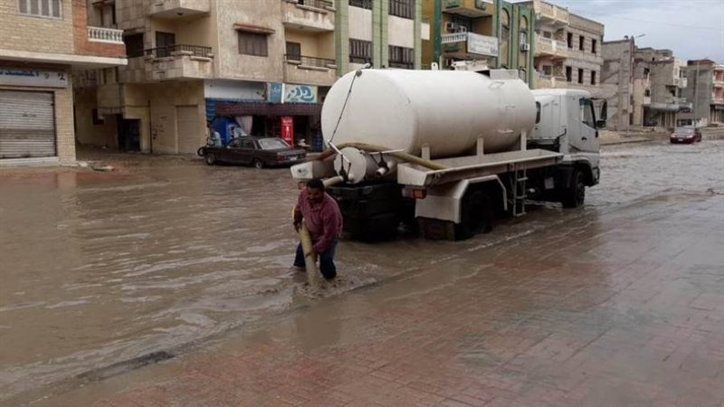 رفع الامطار في شمال