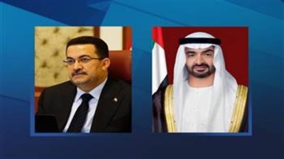 رئيس الإمارات ورئيس الوزراء العراقي يبحثان سبل تعزيز التعاون الثنائي