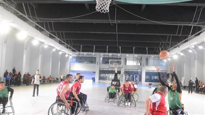 انطلاق دوري السلة للكراسي المتحركة بصالة حسن مصطفى 
