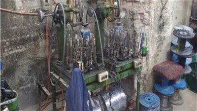 ضبط مصنع أسلاك كهربائية يستخدم خامات مجهولة 