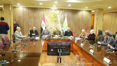 نورالدين: يستقبل وفد لجنة التعليم والبحث العلمي بمجلس النواب