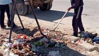 رفع 4 أطنان من القمامة والمخلفات من شوارع مدينة الحسنة بوسط سيناء