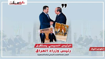 الرئيس السيسي يستقبل رئيس وزراء العراق 