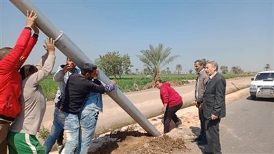 رفع كفاءة الطرق وتركيب أعمدة إنارة واستمرار حملات النظافة والتجميل بأبو قرقاص