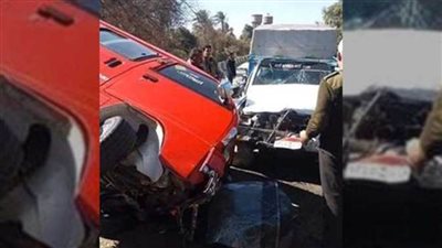 مصرع وإصابة 4 أشخاص في حادث انقلاب سيارة بطريق خط 13 بطوخ