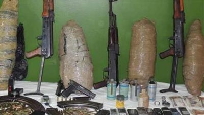 ضبط عاطلين بحوزتهما كمية مخدرات و6 أسلحة نارية بشبين القناطر