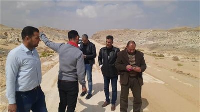 متابعة آثار السيول والمشروعات في الحسنة بوسط سيناء 