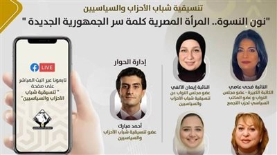 تنسيقية شباب الأحزاب تنظم صالونا حول المرأة المصرية والجمهورية الجديدة