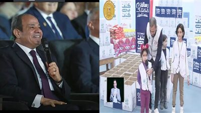 الرئيس السيسي يحرص على شكر الأطفال المتطوعين في 