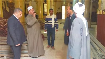 سكرتير مساعد بني سويف يتفقد صيانة وتجديد مسجد عمر بن عبدالعزيز