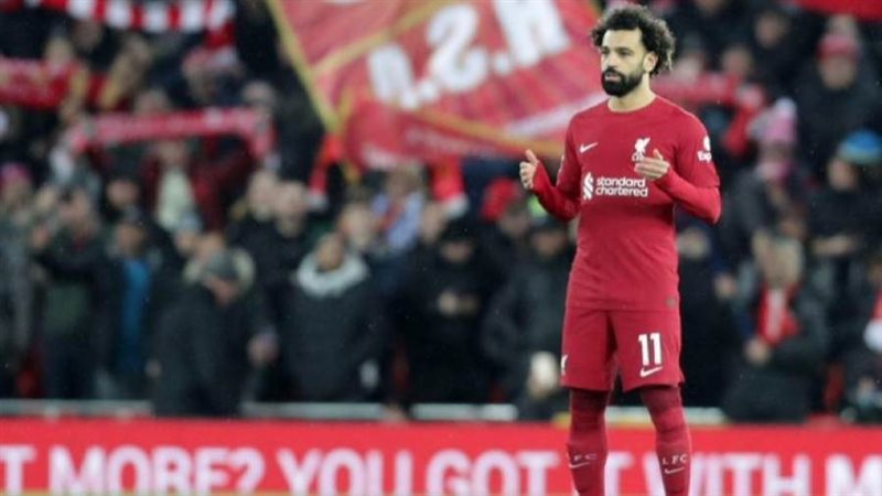 محمد صلاح خلال احتفالة