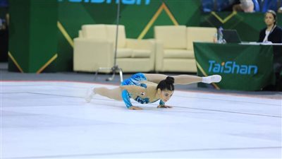 تأهل نورا الحناوي ويوسف وباسل إلى نهائيات فردي الأيروبيك ببطولة العالم 