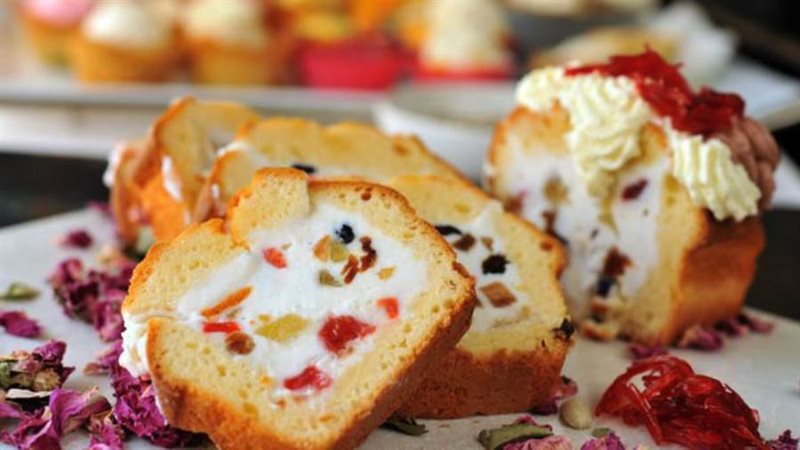 كيكة الفواكة المجففة