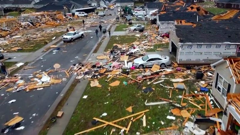 دمار واسع في تسع