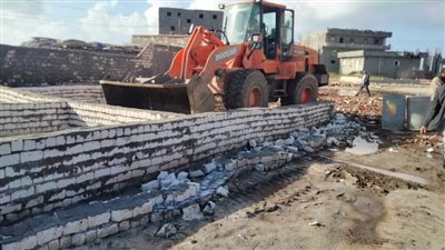 إزالة 7 حالات تعدٍ على أملاك الدولة والأراضي الزراعية بكفر الشيخ