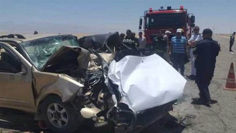 حادث تصادم سيارتين