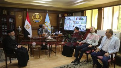 محافظ كفر الشيخ يستقبل وفد الكنيسة للتهنئة بعيد الفطر المبارك