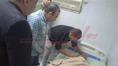 نورالدين يطمئن على حالة المصابين في حادث تصادم بكفر الشيخ