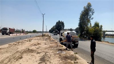 استمرار رفع القمامة وصيانة أعمدة الإنارة العامة بمركز ومدينة التل الكبير 