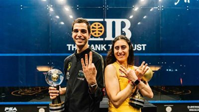 اختيار علي فرج ونور الشربيني لاعبا الشهر من رابطة محترفي الإسكواش