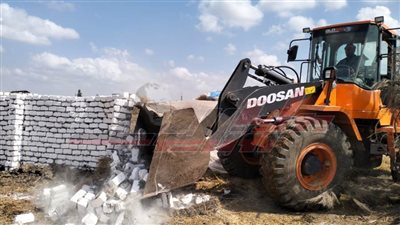 إزالة 58 حالة تعدٍ على الأراضي الزراعية بمساحة 34 فدانًا و18 قيراطًا بكفر الشيخ 