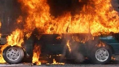 حريق يلتهم سيارة ملاكى بالشرقية