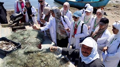 زيارة علمية لطلاب جامعة العريش إلى بحيرة البردويل