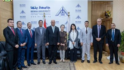 رئيس جامعة بنها يستقبل وفدًا من الهيئات اليابانية العاملة فى مصر