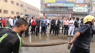 إخماد حريق هائل في معرض شباب مصر ببني سويف 