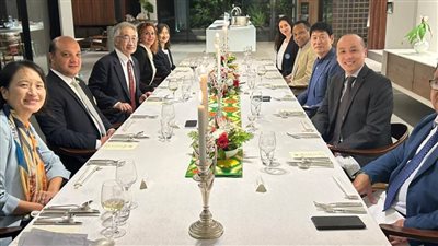 السفير الياباني بموريشيوس يستقبل مورى وإيهاب أمين على هامش بطولة إفريقيا للجمباز الإيقاعي