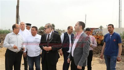 نورالدين يتفقد أعمال تنفيذ كوبري سخا العلوي