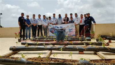 زراعة الأسطح فكرة شباب الجوالة بخليج بحرى فى كفر الشيخ للحد من التغيرات المناخية