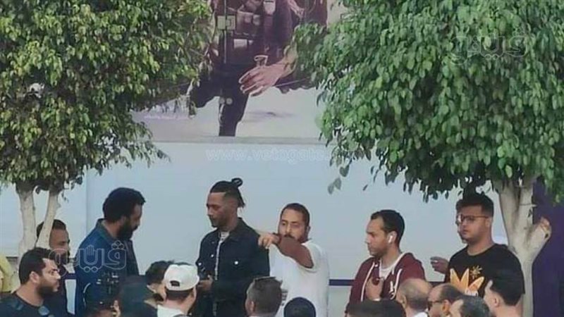 محمد رمضان أثناء