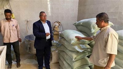 ضبط 13 جوال دقيق بلدي مدعم خلال حملة تموينية بمغاغة شمال المنيا