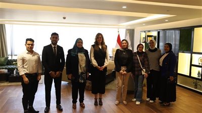 طلاب كلية السياسة ببني سويف في زيارة للأكاديمية الوطنية للتدريب 