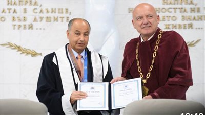 رسالة رئيس الاتحاد الدولي لألعاب الماء للعالم بعد منحه الدكتوراه الفخرية من بلغاريا