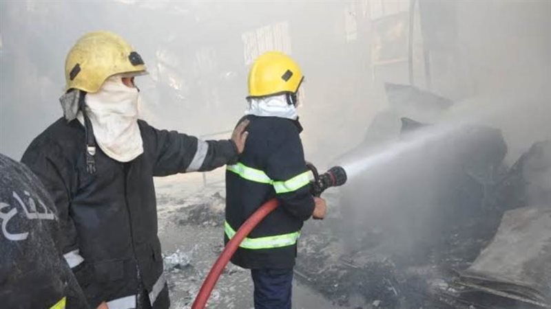 إخماد حريق بأبوقرقاص