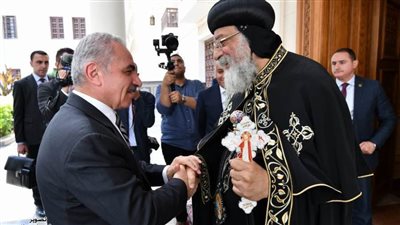 البابا تواضروس يستقبل رئيس وزراء فلسطين بالمقر الباباوي