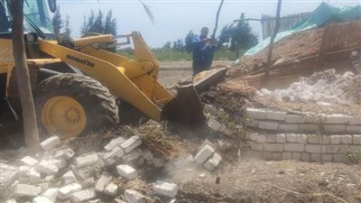 إزالة 55 حالة تعد على أملاك الدولة بدمياط