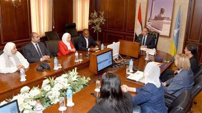  محافظ الإسكندرية يبحث مع الوكالة الألمانية تطوير البنية التحتية بالمعمورة البلد