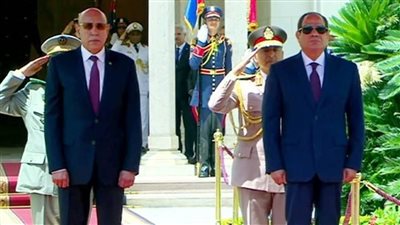 مراسم استقبال رسمية للرئيس الموريتاني بقصر الاتحادية