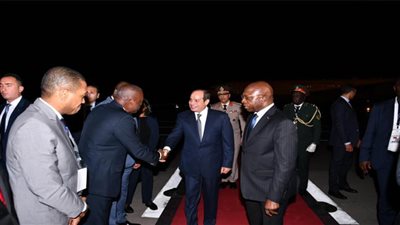  الرئيس السيسي يصل العاصمة الأنجولية لواندا كأول رئيس مصري يزور أنجولا