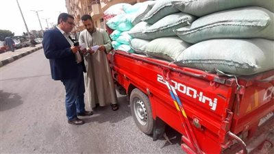 ضبط 28 طنًا من القمح مهربة بمركز المنيا