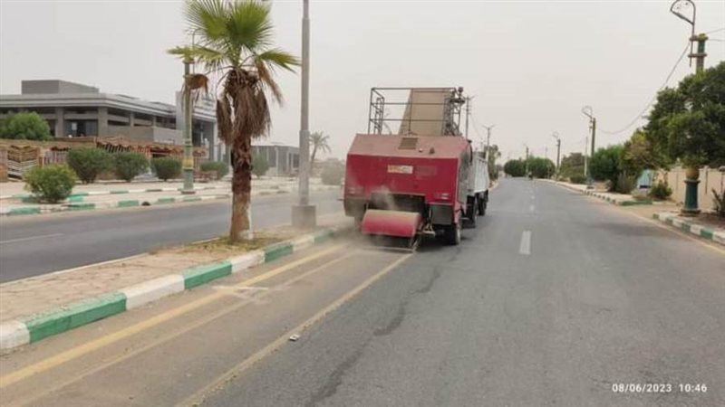 رفع الاتربه من الشوارع