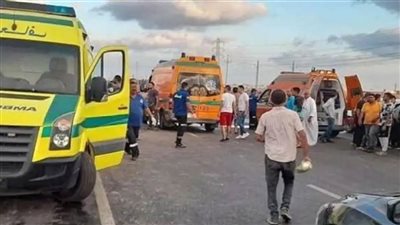 مصرع شخصين وإصابة ثلاثة في حادث انقلاب سيارة ميكروباص بالعاشر من رمضان 