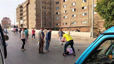 إعادة الحركة المرورية بالطريق الزراعى عقب وقوع حادث وإصابة شخصين بقليوب